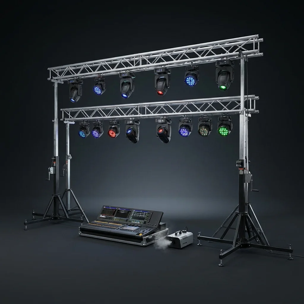 Iluminação Cénica para Palco com Técnico — imagem de produto em estúdio