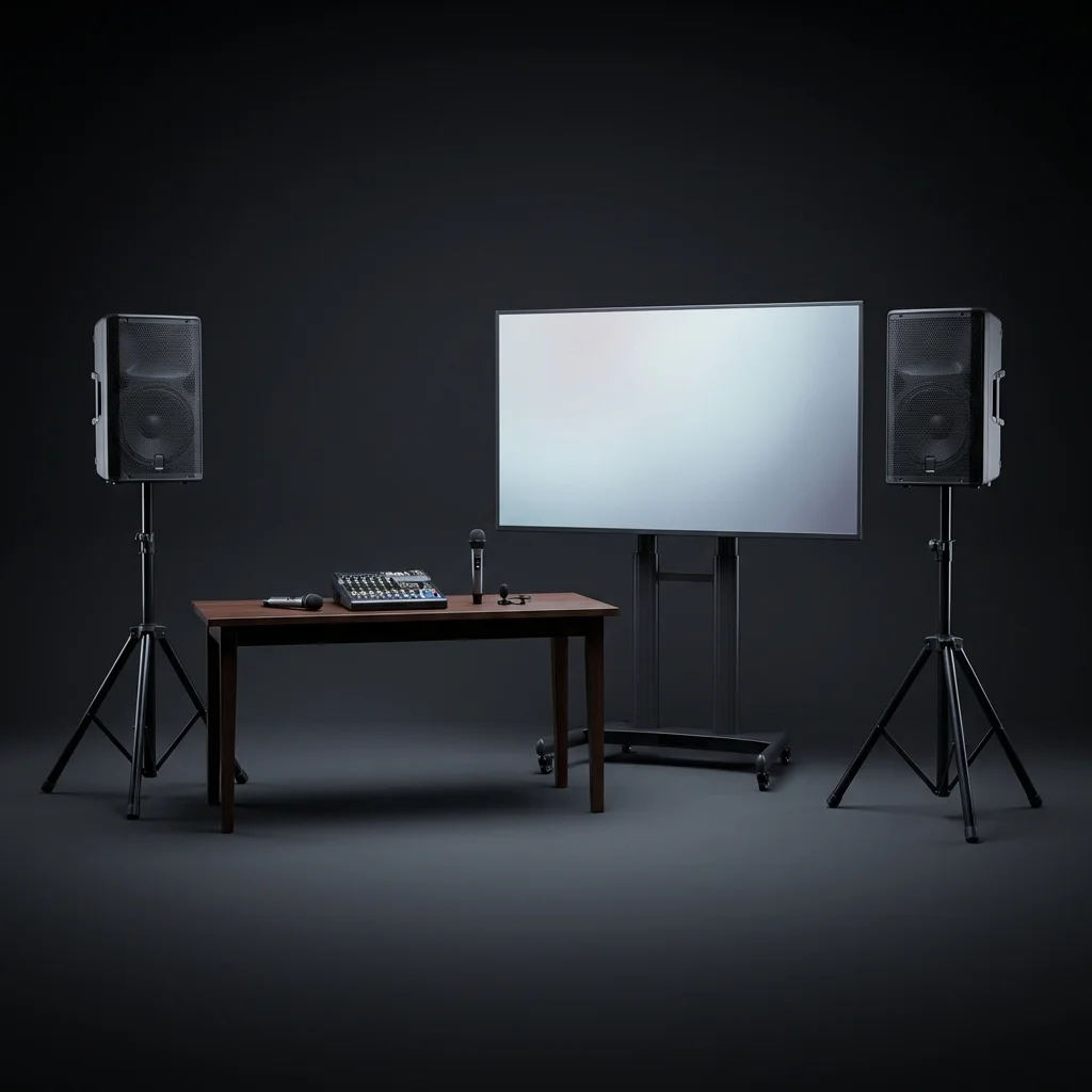 Pacote Som e Imagem para Sessões até 50 Pessoas (com LCD) — imagem de produto em estúdio